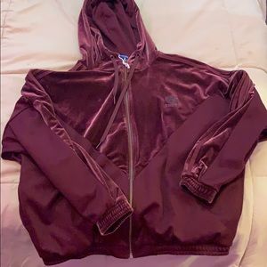 Velvet Adidas Zip Up Hoodie